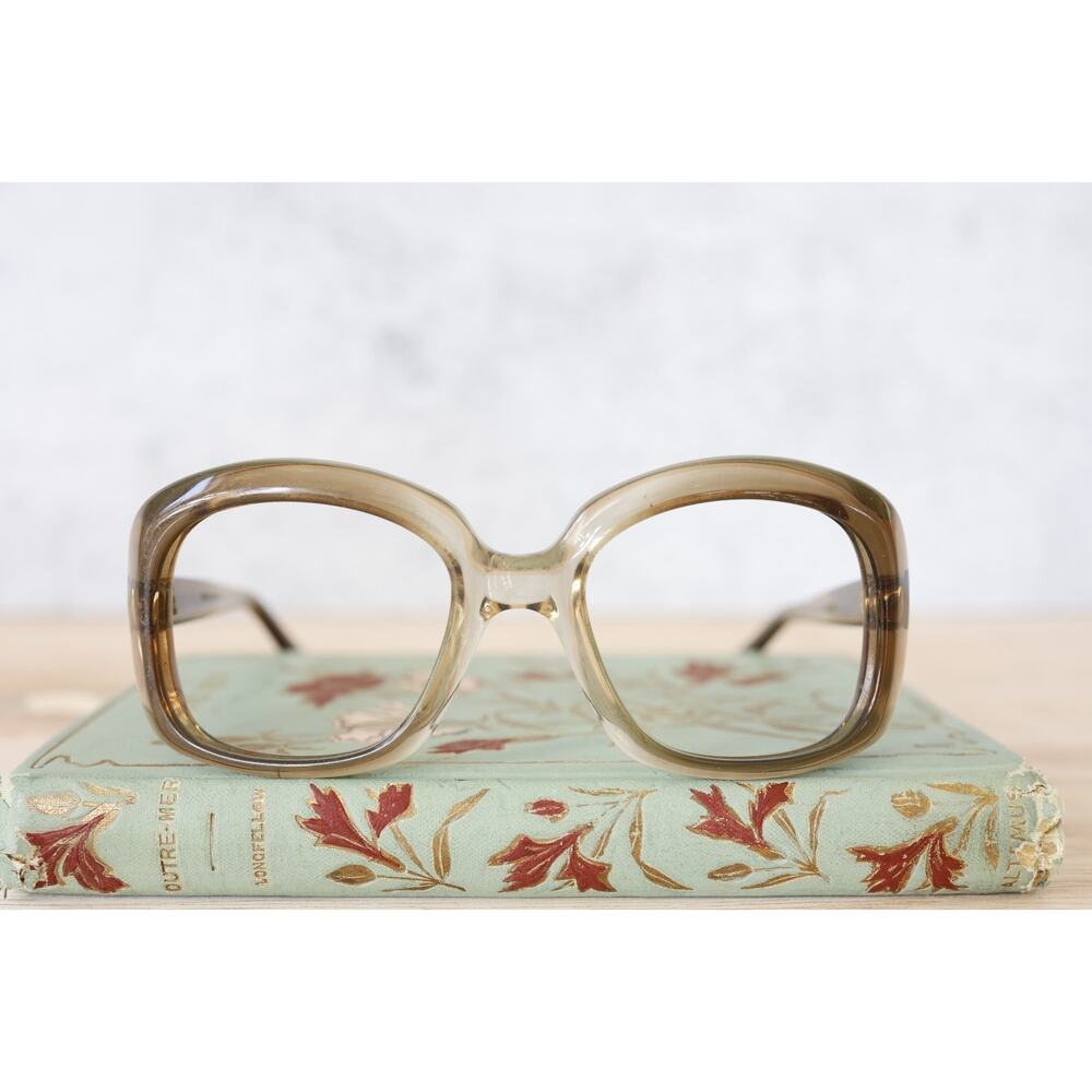 Vintage 1970s Swank Optical Eyeglasses France NOS Ombre Retro MCM Mod